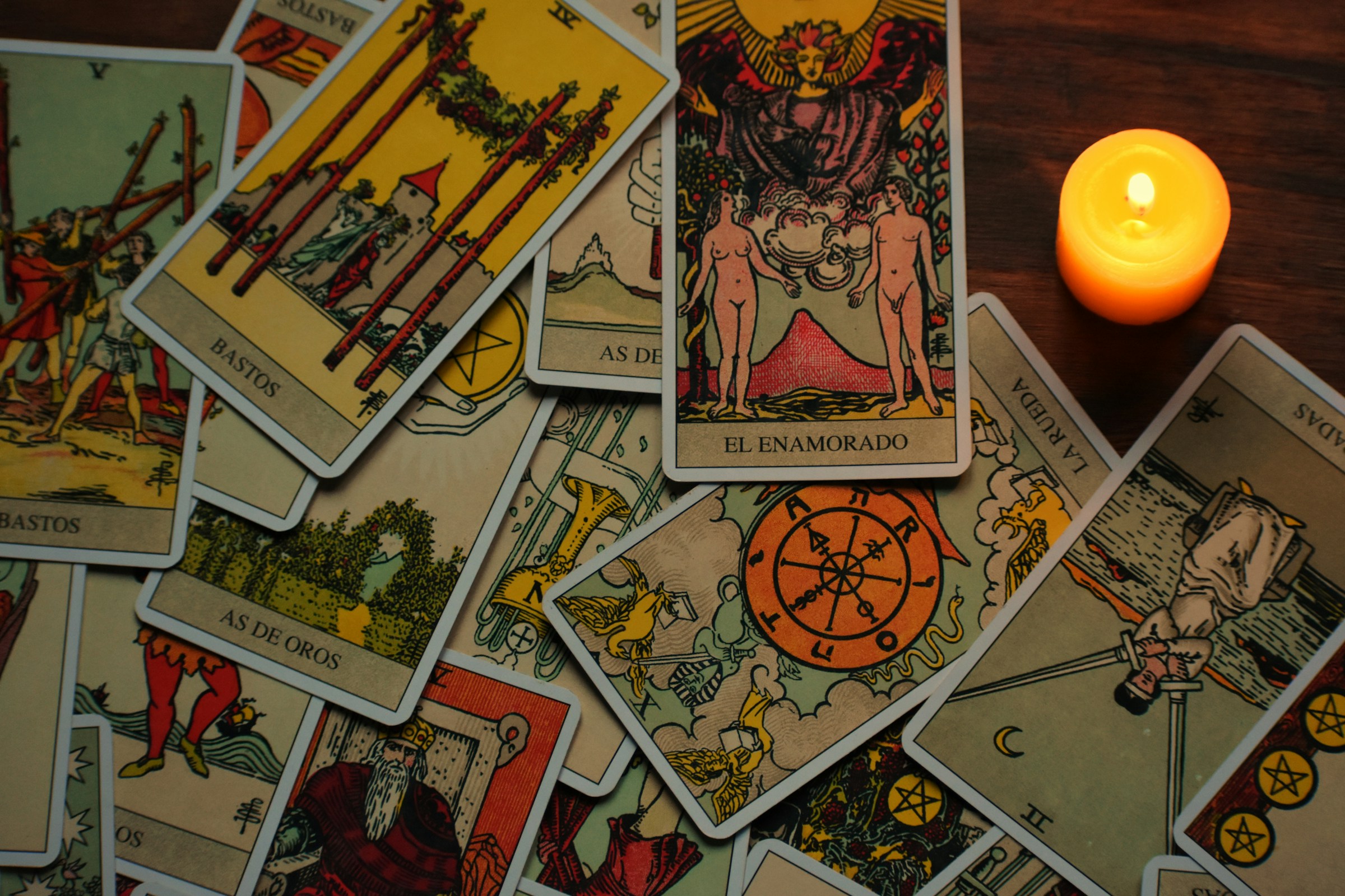 Fondo de cartas de tarot